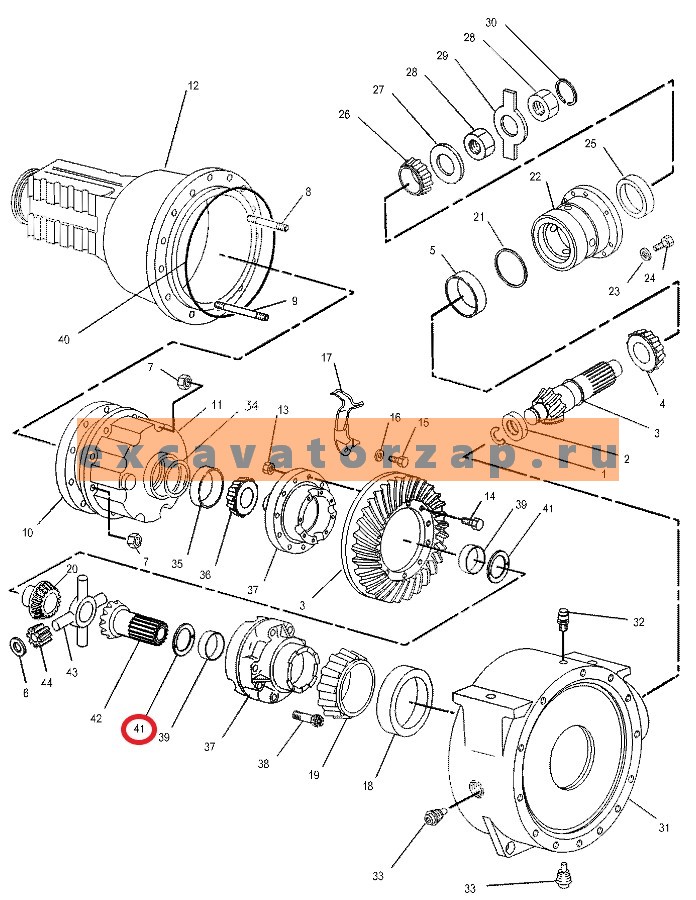 Шайба 9R-2490, 9R2490 дифференциала заднего моста экскаватора погрузчика CAT428D