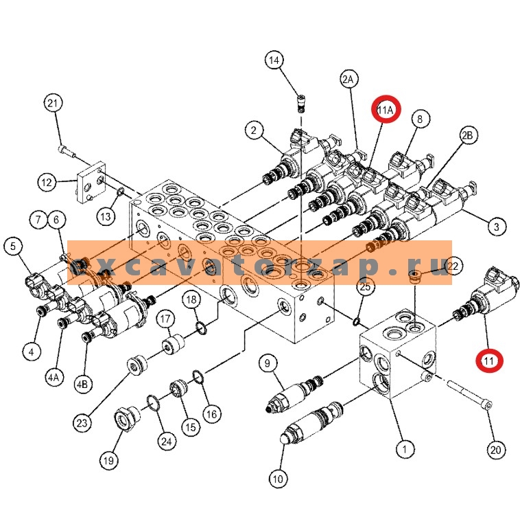 Соленоид  196-7486, 1967486 (клапан) гидравлический экскаватора CAT M313C, M313D, M315C, M315D, M315D 2, M316C, M316D, M317D 2, M318C, M318C MH, M318D, M318D MH, M322C, M322D, M322D MH, M325C MH, M325D L MH, M325D MH, M330D