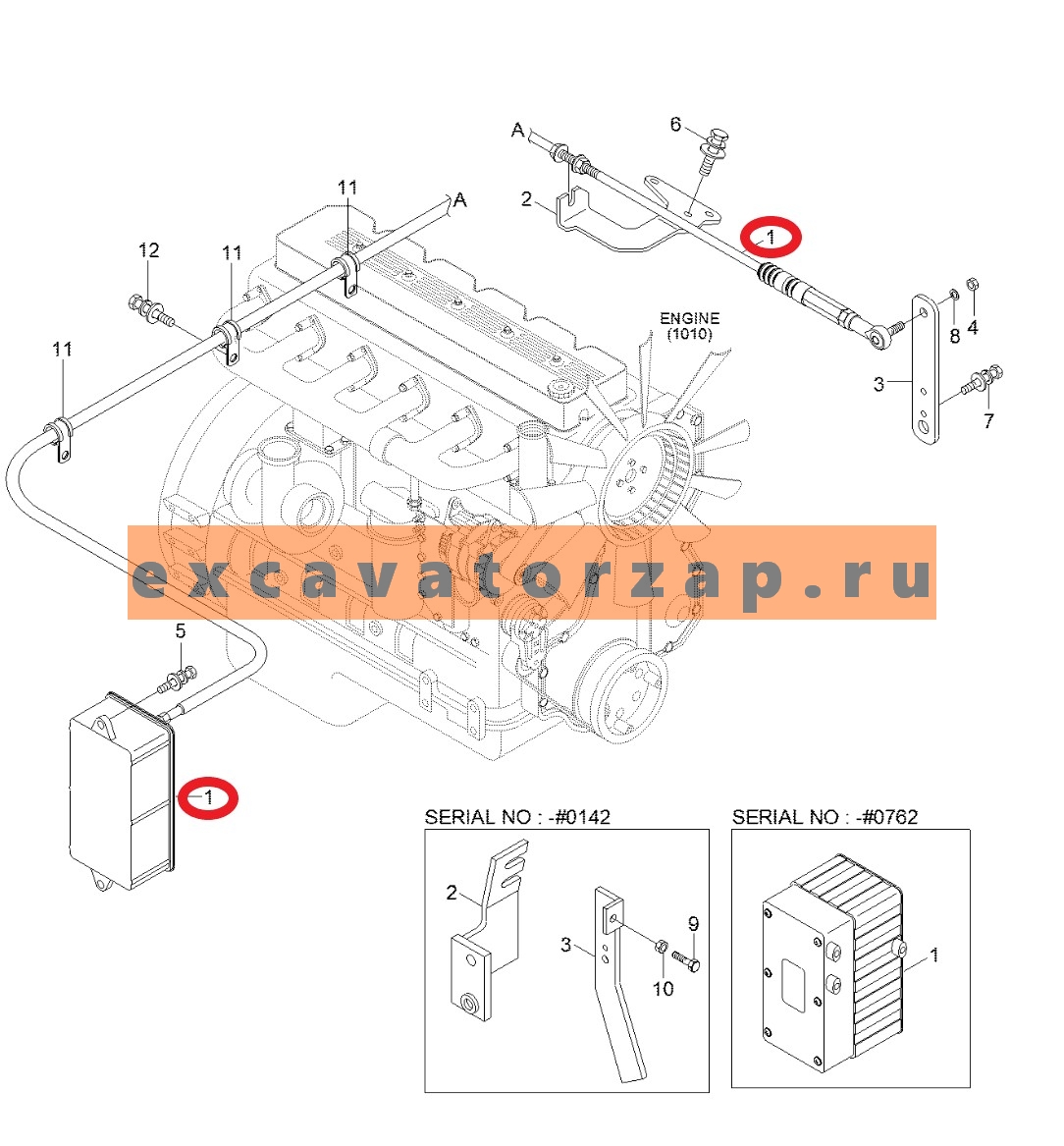 Регулятор оборотов двигателя 21EN-32360 (мотор управления подачей топлива, пошаговый мотор) экскаватора Hyundai R300LC9S, R330LC9S