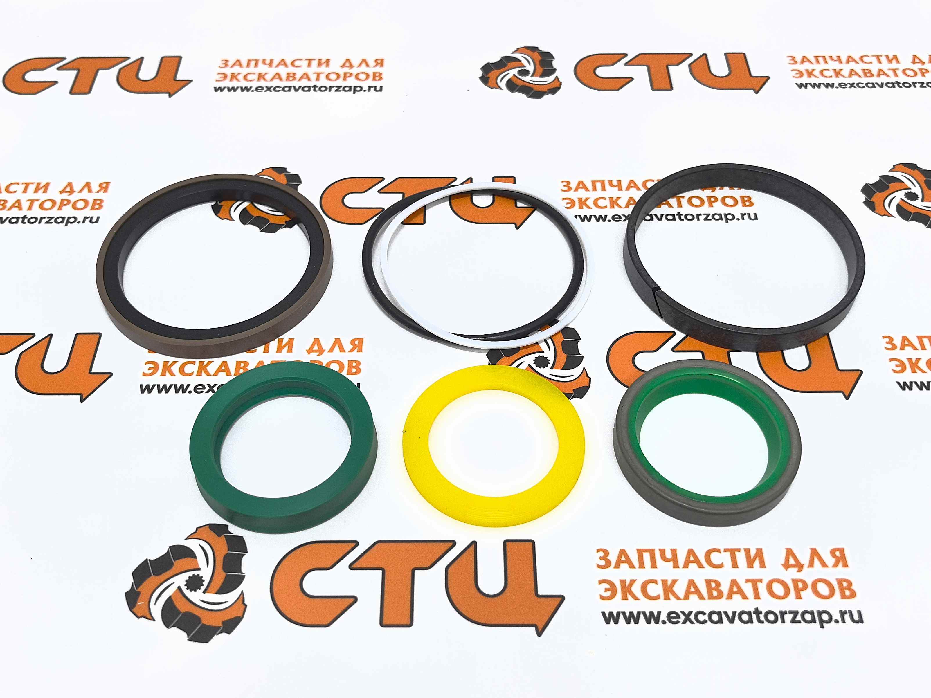 Ремкомплект 87428627 (аналог, Турция) гидроцилиндра опрокидывания переднего ковша экскаватора погрузчика New Holland B115