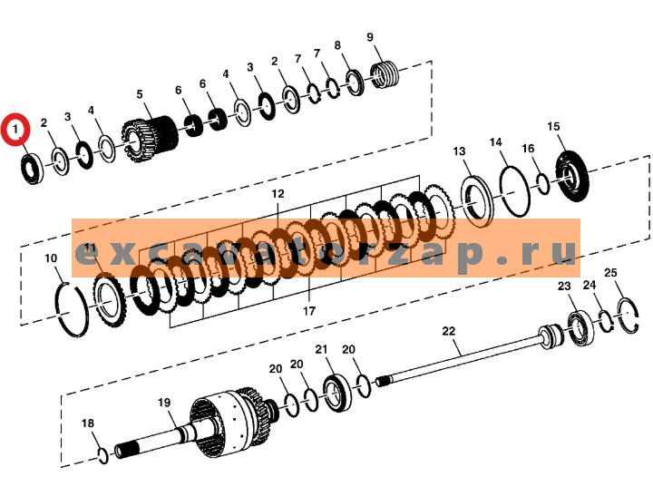 Подшипник AT339915 (аналог, FERSA) муфты КПП экскаватора погрузчика John Deere 315SK, 325J, 325K