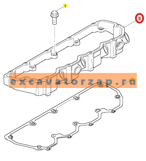 Проставка (корпус) T415028 клапанной крышки двигателя PERKINS 